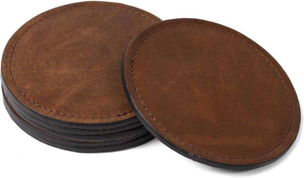 Moore & Giles Leather Coasters | Set of 6