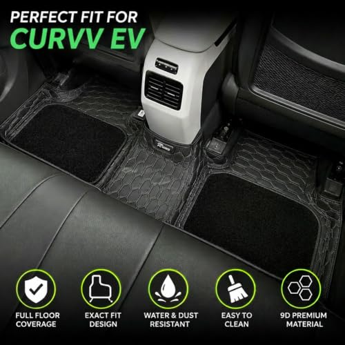 Image of EV MASTER 7D Car Floor Mats for Tata CURVV EV Hybrid (2026 Onwards) Complete Set | Waterproof | Anti-Slip | Luxury Premium Car Mat | Full Coverage | Custom Fitted Car Foot Mats