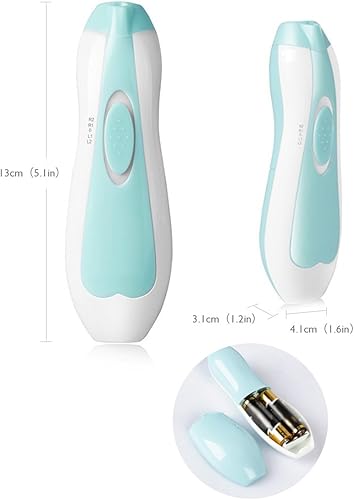 Miniatura 9 de bebé eléctrica cortadora de uñas, nueva generación actualizada multifuncional de cortauñas seis cabezas de molienda LED iluminación nocturna