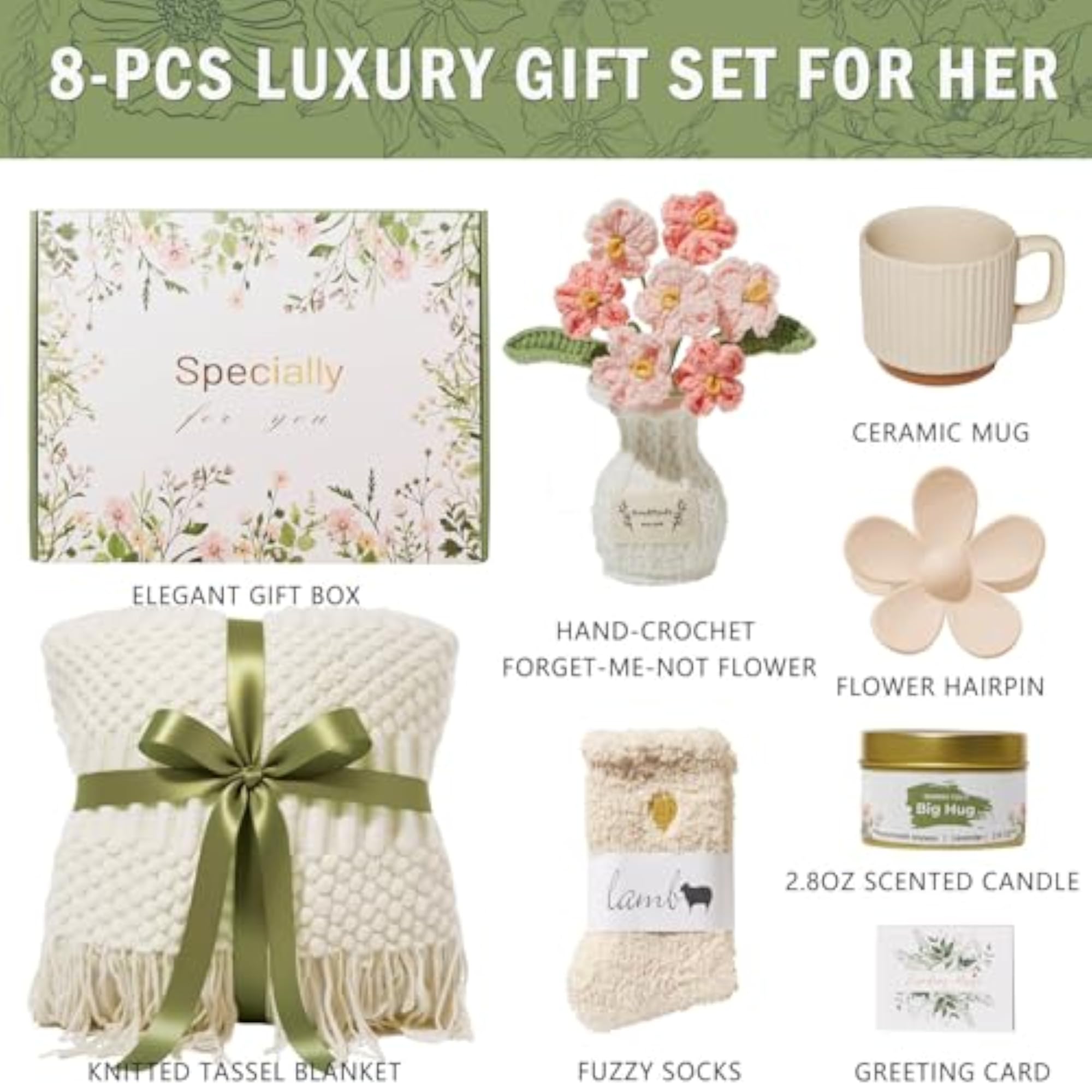 Women's Sympathy Gift Basket for Get Well Soon