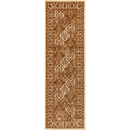 Well Woven Barclay Collection Pyla Ivory 2x7 Runner Rug - for Hallways, Kitchens, and Entryways