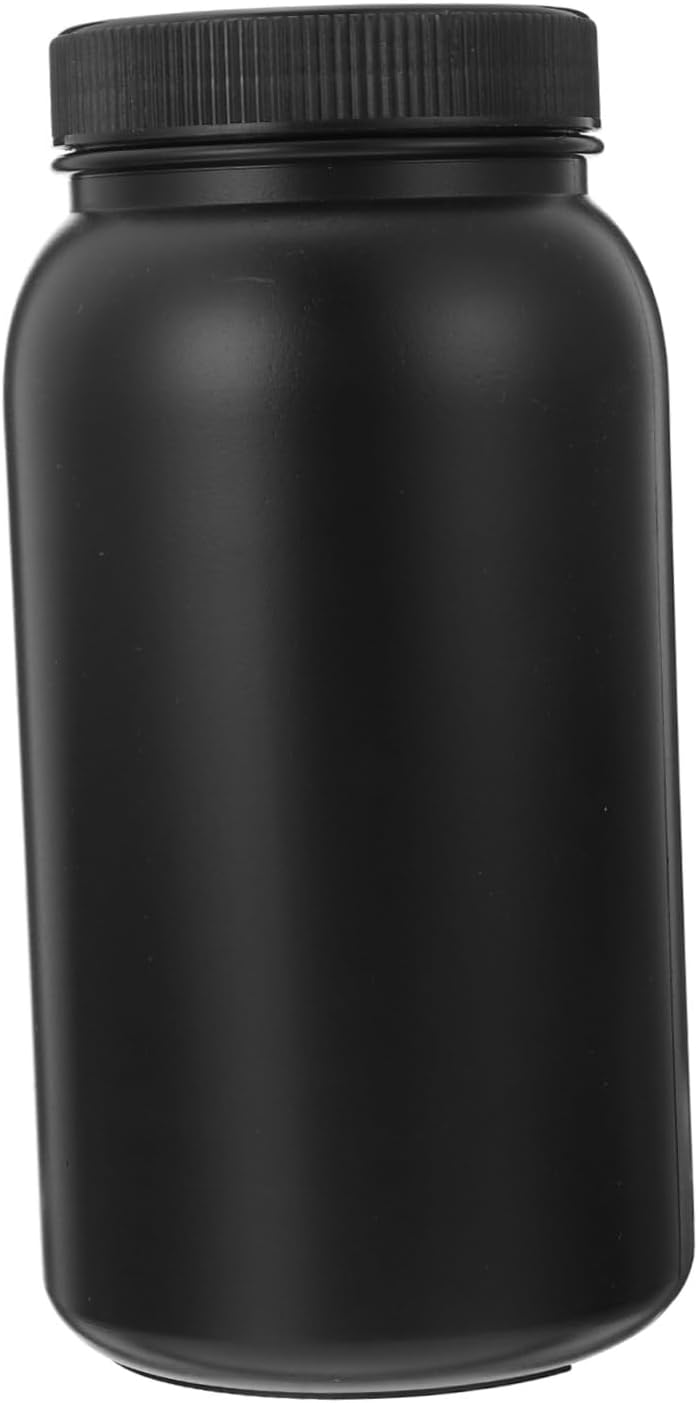 Alipis 1Pc Black Wide Mouth Bottle Hdpe Plastic Laboratory Container for Chemicals Water and Industrial Use Versatile and Practical Sample Packaging