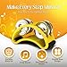 Flexzion Foot Tambourine Percussion with Double Row Steel Jingles - Foot Shaker Musical Instrument Drum for Party Shoes Gift Singer Vocalists Cajon & Guitar Players (Yellow)
