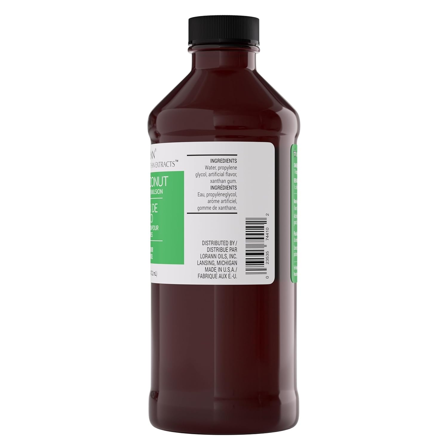 LorAnn Oils Coconut Bakery Emulsion: True Essence, Ideal for Boosting Fruit Tones in Cakes, Cookies & Desserts, Gluten-Free, Keto-Friendly, Extract Substitute Essential for Your Kitchen, 16 Oz