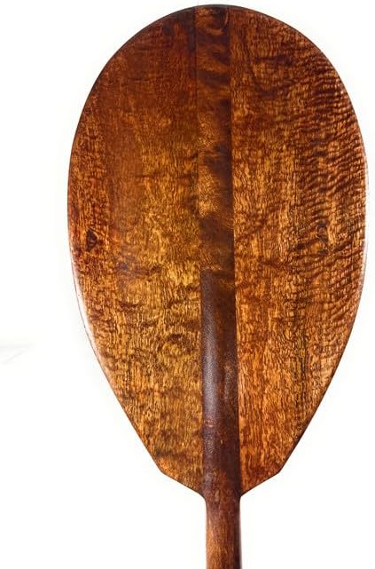 Tikimaster Curly Mango Outrigger Canoe Paddle 60 inches Steersman - Made in Hawaii - | #KOA7465