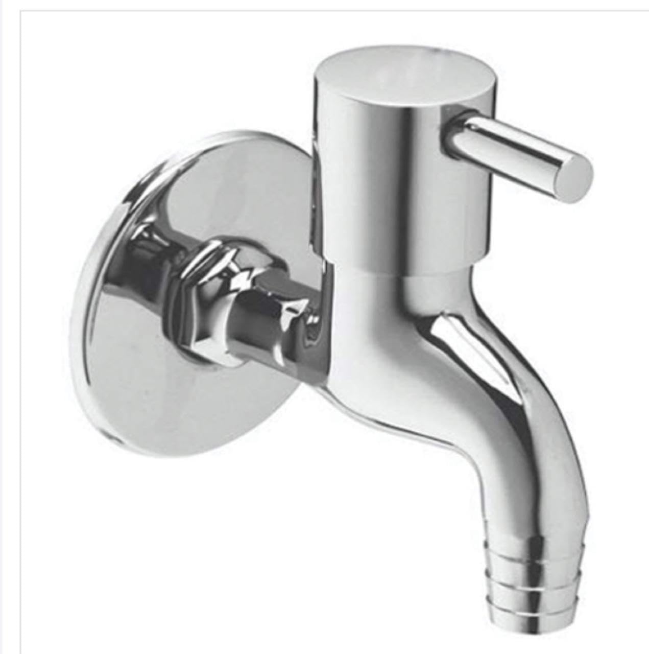 GrandyR Bib Cock Brass Faucet with Flange and Teflone Tape | Wall Mounted Chrome Finish Faucet/Tap for Kitchen & Bathroom (B0D4DLRKDM) Amazon Price History, Amazon Price Tracker