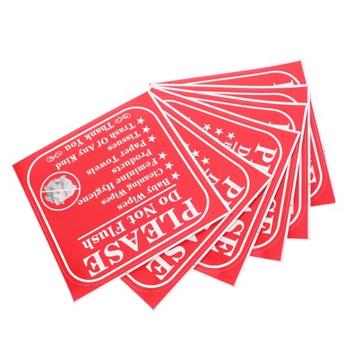 Operitacx 24pcs Do Not Flush Stickers Toilet Warning Labels to Prevent Clogs Bathroom Reminder for Residential Commercial Use Chinese