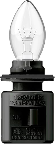 Miniatura 5 de Luz nocturna enchufable, base E12 ajustable, con interruptor de encendidoapagado para hacer luces nocturnas decorativas (negro, 1 unidad)