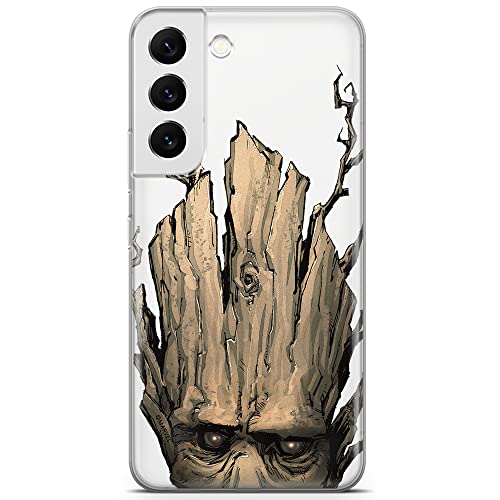 ERT GROUP Mobile Phone case for Samsung S22 Original and Officially Licensed Marvel Pattern Groot 002 optimally adapted to The Shape of The Mobile Phone, Partially Transparent