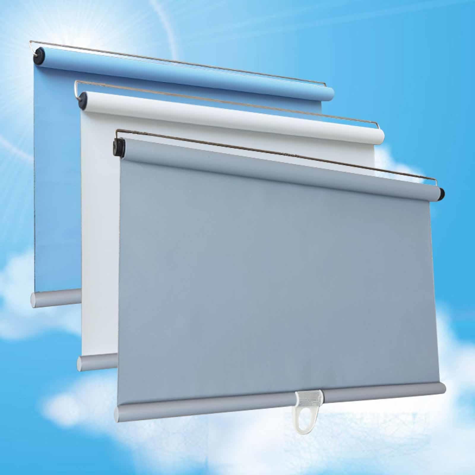 Dzhtuf Grey Portable Sunshades, Retractable Blackout Roller Blinds, 50X150cm 67X150cm 90X150cm 105X150cm, Lightweight Cordless Curtains, Easy To Install Temporary Blinds,-90X200cm/35X79in