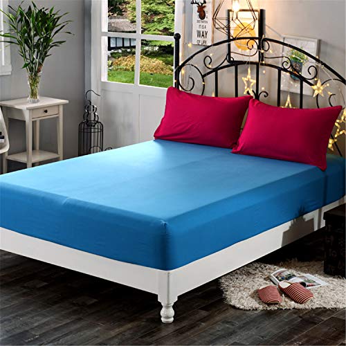 Protège-matelas imperméable bleu pour préserver la douceur de vos nuits 39x80