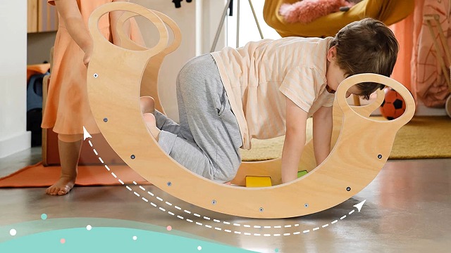 Year Old Toys TOOKYLAND Wooden Climbing Arch Rocker Rainbow Rocking  Climber Frame; Montessori Climbing Toy For Toddlers Year Old Montessori  Toys