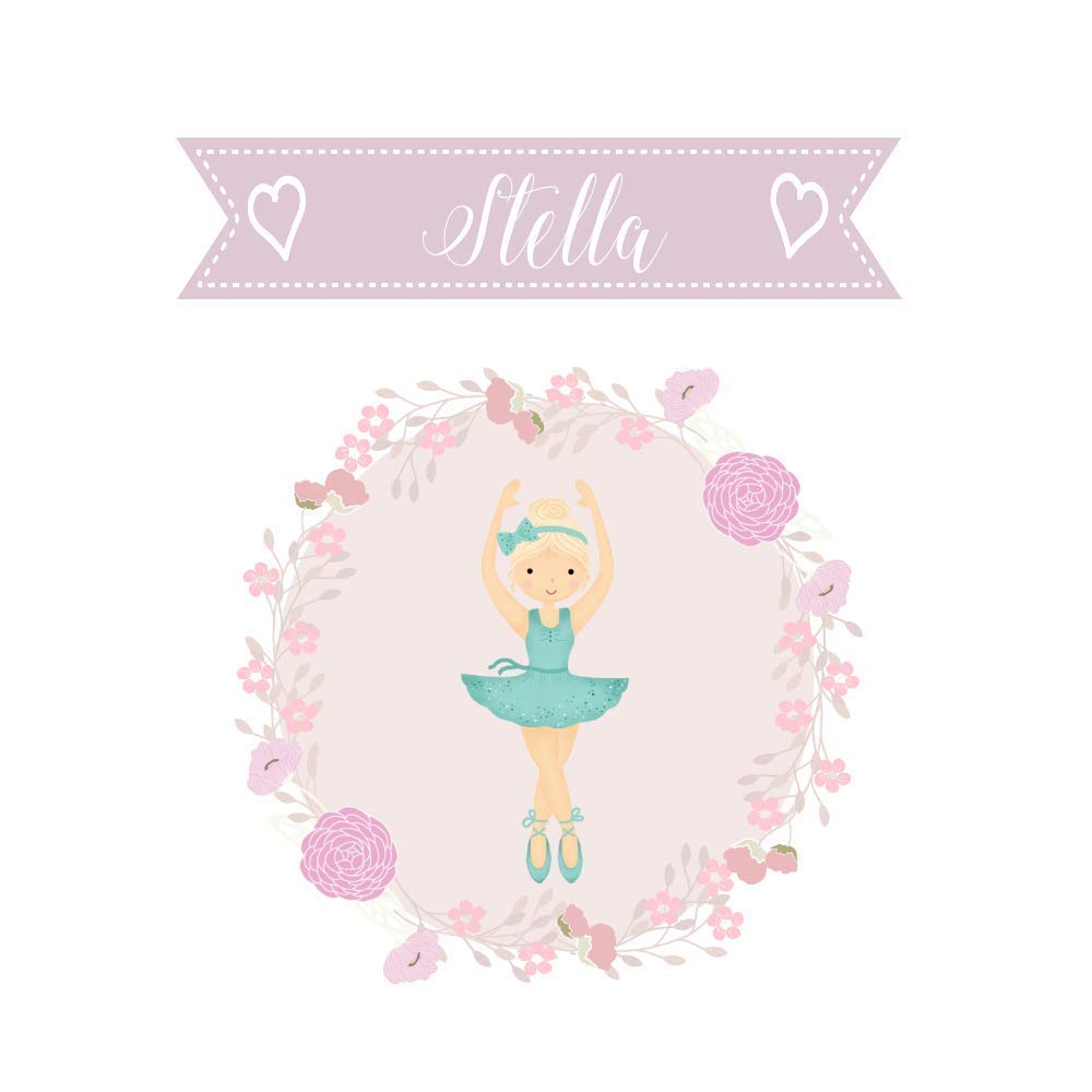 Ballerina Schultüte mit Namen aus Stoff 70cm groß