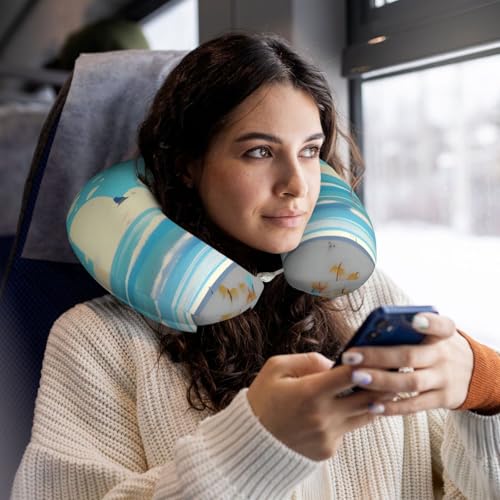 Almohada de viaje espuma viscoelástica ergonómica miniatura 5