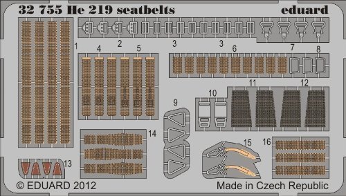 (EDP32755) - Eduard Photoetch 1:32 - He 219 Seatbelts (Revell)