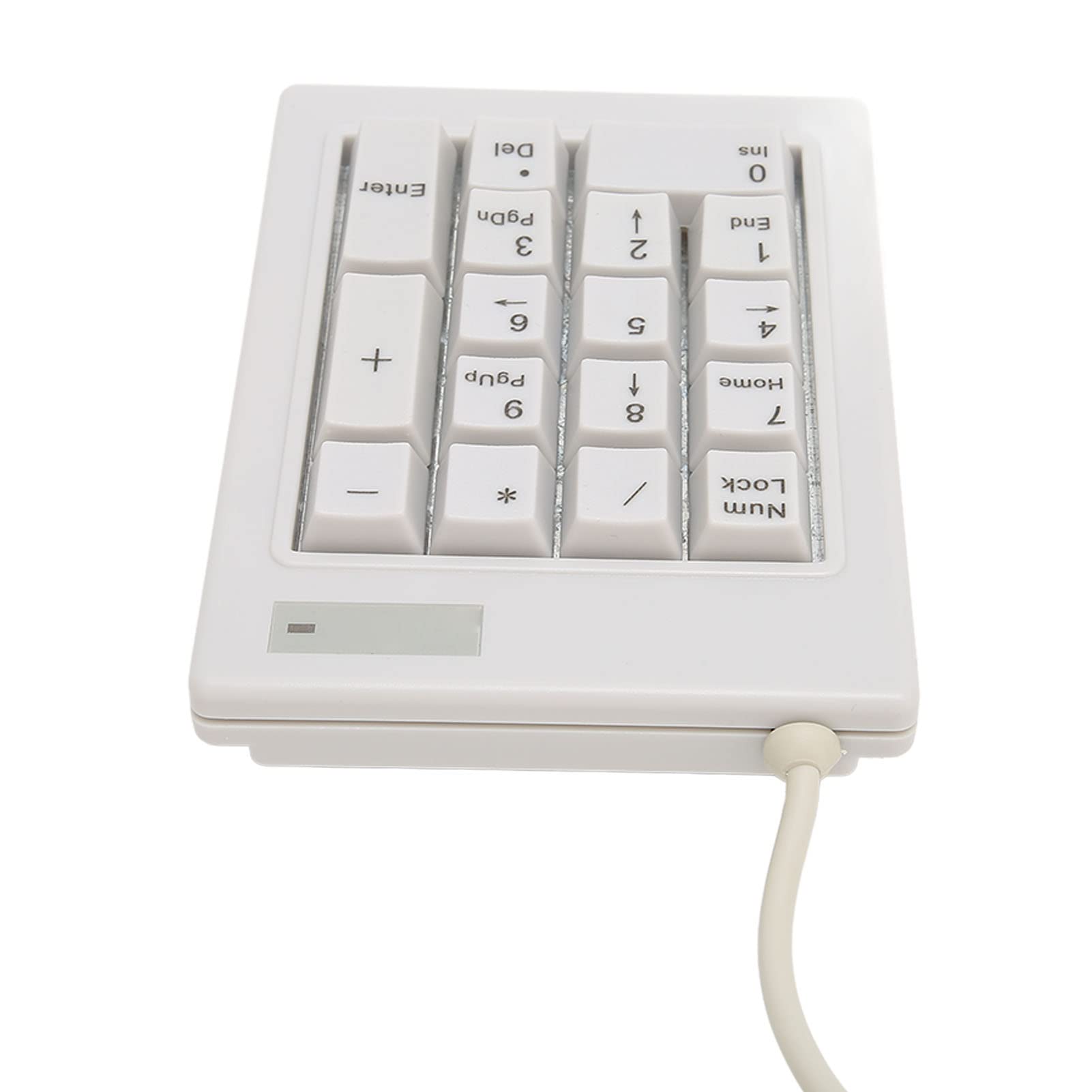 Tastierino Numerico Cablato, 17 Tasti Comodo da Tenere in Mano Tastierino Numerico Ergonomico Silenzioso con Assi Neri, Tasti Silenziosi Ridurre Lo Stress Soft Touch per Contabilità