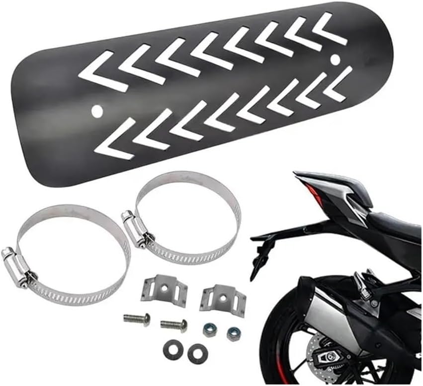 Motorcycle Heat Shield Anti-Scald Exhaust Pipe Heat Protector Heat-Resistant Motorbike Exhaust Pipe Covers Accessories Heat Shield Wraps