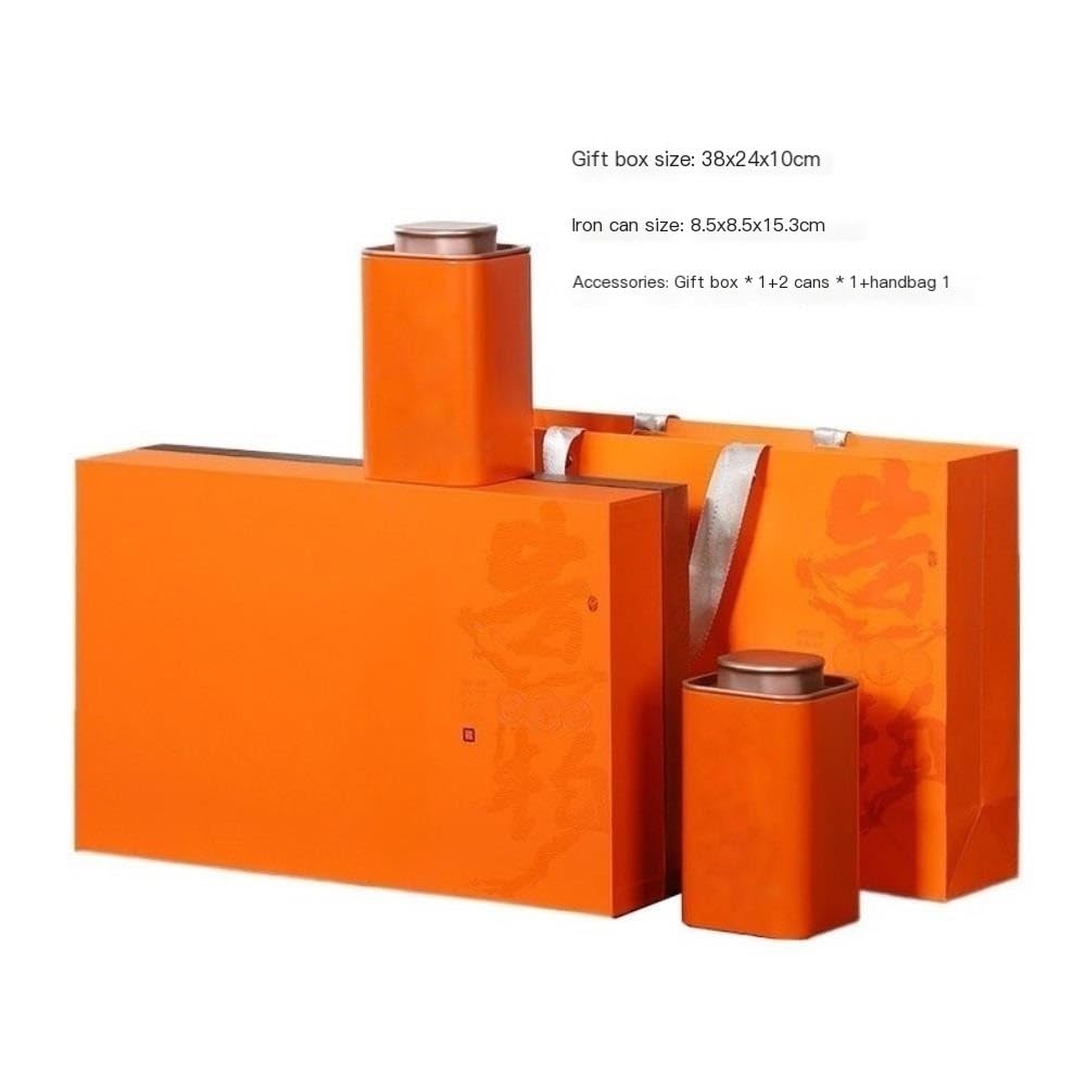 ULTRAWAVE Latas De Té Contenedor de Almacenamiento de té a Granel, Tarro de Cocina, Lata sellada, Juego de té Retro, Caja de Regalo de Doble Lata, Caja vacía Tarro para Guardar Té(C)