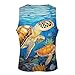 Sea Turtles Men's Workout Tank Top Quick Dry Gym Muscle Tee Bodybuilding Sleeveless T Shirt 3XL