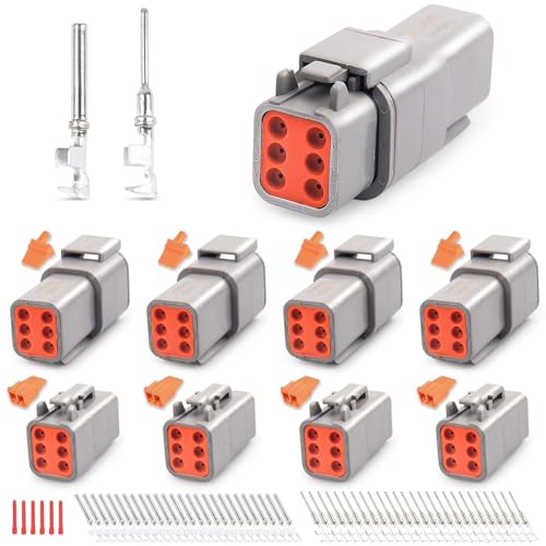 Connecteur électrique étanche 6 broches anti-vibration Deutsch DTM camion