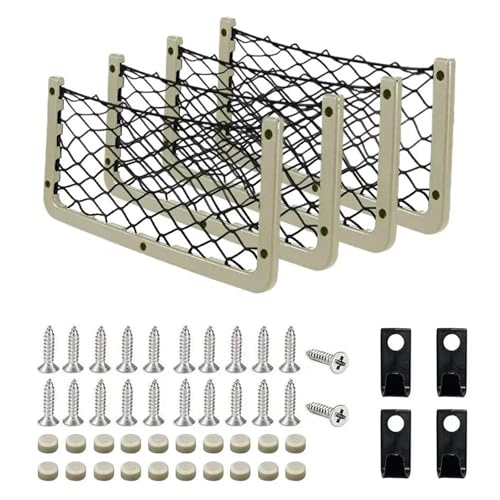 Sac filet de rangement voiture beige pour organiser vos trajets et vacances