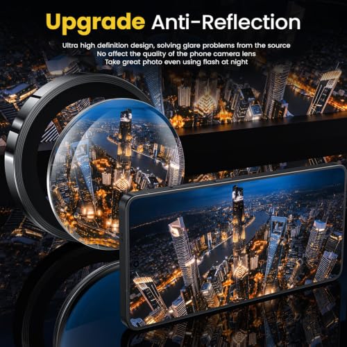 Image of Czartech Camera Lens Protector for Samsung Galaxy S26 Ultra | Scratch-Resistant Ultra-Thin Tempered Glass with Aluminum Edging | Galaxy S26 Ultra Case Friendly, 1 Set [Black]