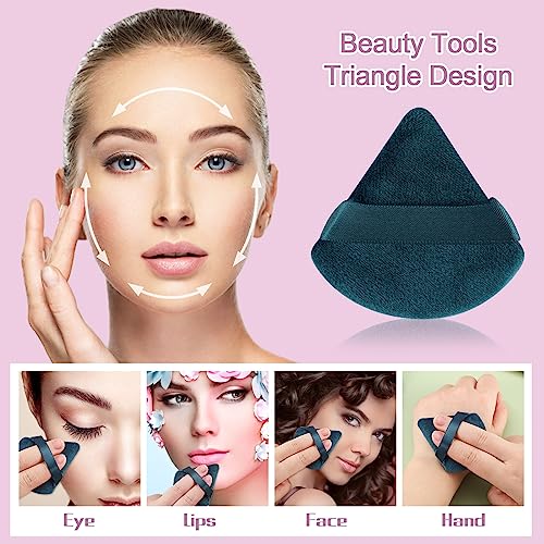 image for Pimoys 6 Pieces Powder Puff Face Soft Triangle Makeup Puff for Loose P
