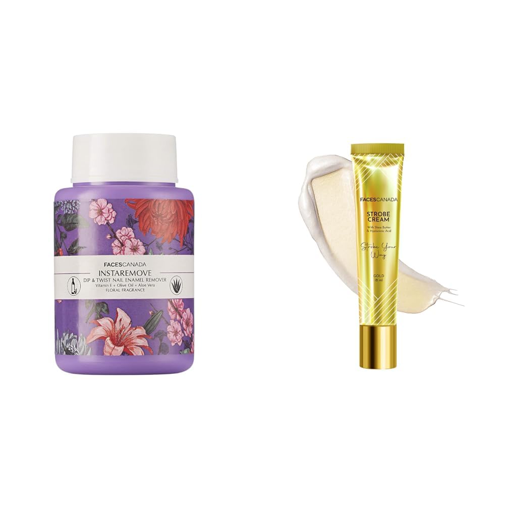 FACESCANADA InstaRemove Dip & Twist Nail Enamel Remover, 80 ml & Strobe Cream Mini- Gold, 18ml-image-43