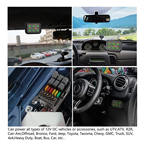 6 Gang Switch Panel, Swatow Industries Switch Pods Automatic Dimmable Circuit Relay Box For Pickup Jepp Ford Truck Suv Atv Utv Boat Marine #TOP4