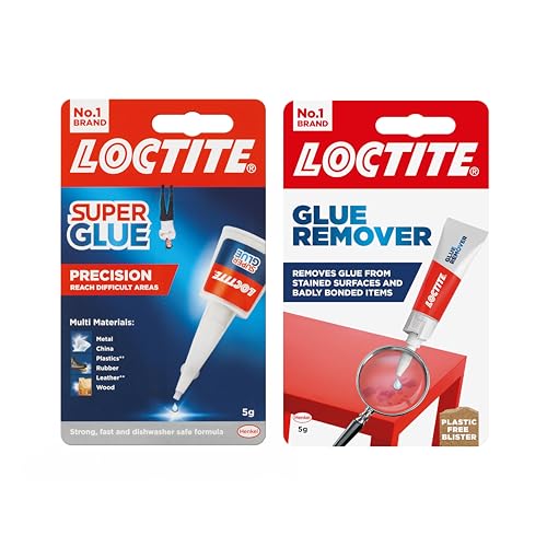 Image of Loctite Precision, Strong All Purpose Adhesive, Accurate Repairs 1x5g & Loctite Glue Remover Bundle