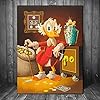 Klassieke Duck En Oom Dagobert Poster Schilderen van het Canvas Print Living Room Decor van het Huis Moderne Kunst van…