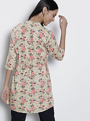 Image of One femme Women's Pleated Printed Tunic Shirt