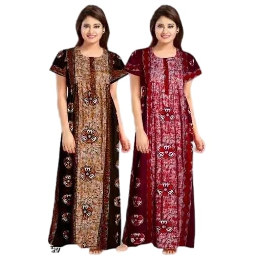 Mohan Traders' Nursing Button-Down Combo Short Sleeves Comfort Pair_Comfortable,Lighweight & Breathable Material_MHN_CMB_Nighty_185-picture-16