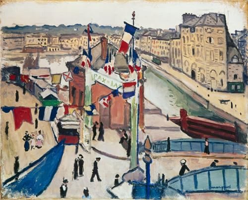 Affiche le 14 Juillet au Havre d'Albert Marquet Prints Toile Décoration Salon 60x90