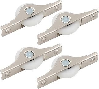 Housoutil 4pcs Ball Bearings Cabinet Curtain Barn Door Rollers Door Wheel Casters Door Roller Wheel Cupboard Shower Curtain Sliding Door Shower Door Sliding Door Shades Transfers Convex