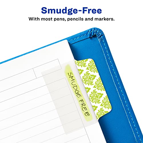 Image of Avery Multiuse Ultra Tabs, 2 inch x 1.5 inch, 2-Side Writable, Assorted Designs, 24 Repositionable Tabs (74774)