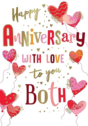 Happy Anniversary To You Both Card - 9 x 6 inches - Avant Garde Studios