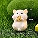MAOMIA 7 Pcs Mini Hamster Figures Animal Toy Cake Toppers, Fairy Garden Decor Miniature Hamster Figurines Collection Playset for Christmas Birthday Gift Cake Decorations
