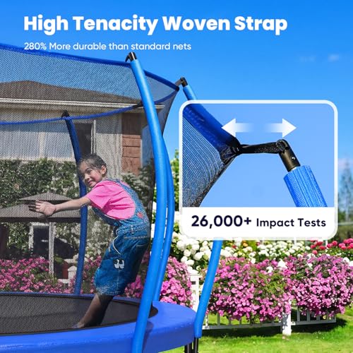 Zupapa 1800LBS Capacity No-Gap Design 16 15 14FT Trampoline with Safety Enclosure Net and Non-Slip Ladder 10-Year Quality Assurance Perfect for Outdoor Backyard Fun - image 8