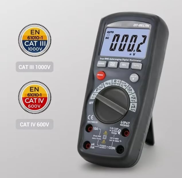 Multimetro digitale ad alta precisione DT-9917H con protezione completa per elettricisti