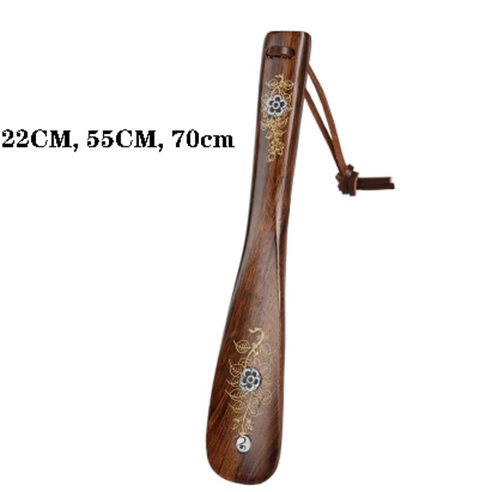 Calzador de metal y madera de mango largo, Calzadores fáciles de usar for personas mayores y mujeres mayores(70cm)