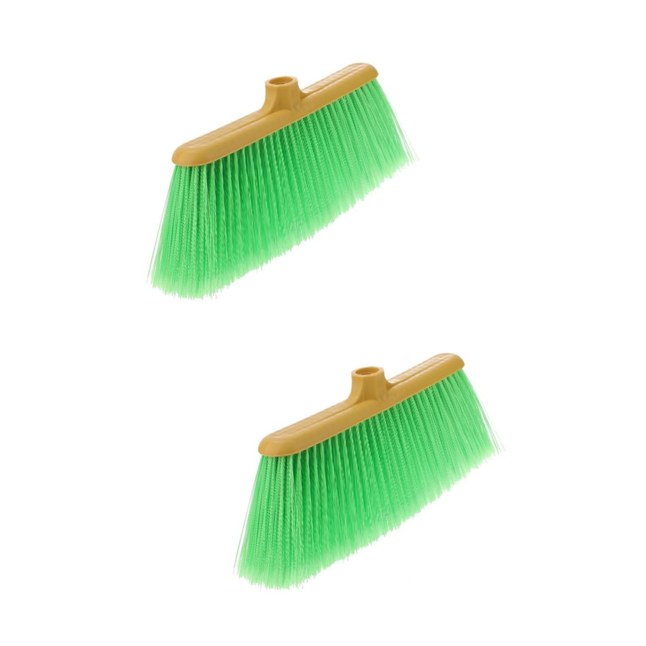 Beavorty Pcs Broom Head Only Replacement Kitchen Floor Cleaning Brush Thick Bristles Easy to Install Household Cleaning