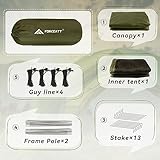 Forceatt 2 Man Camping Tent - Easy Setup Lightweight Two Doors PU3000mm Waterproof Dome - Windproof Instant Outdoor Shelter for Traveling, Beach, Hiking, Mountaineering - Image 5