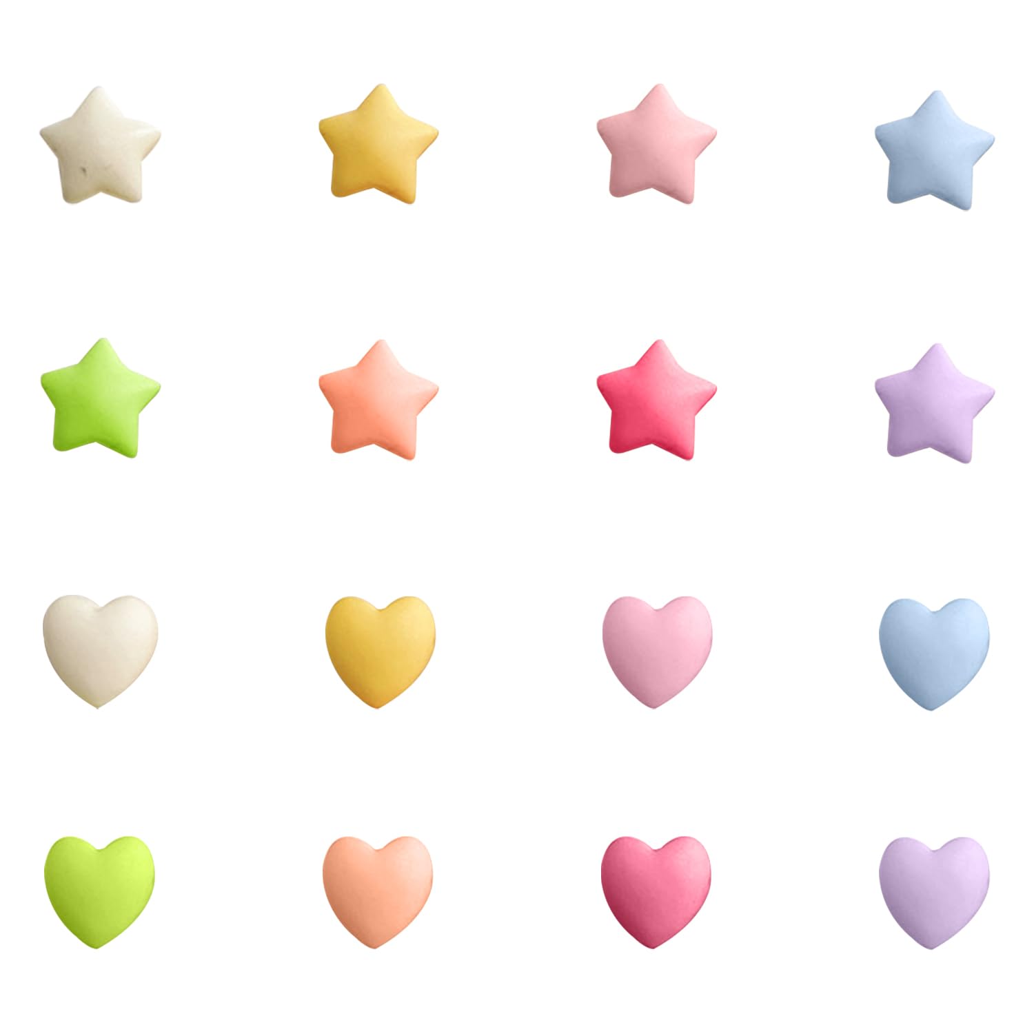 Rnfksu Color 16 Five-Pointed Stars And Peach Heart Refrigerator Stickers, Magnetic Patches, Memo Message Clips, Home Office Decoration.