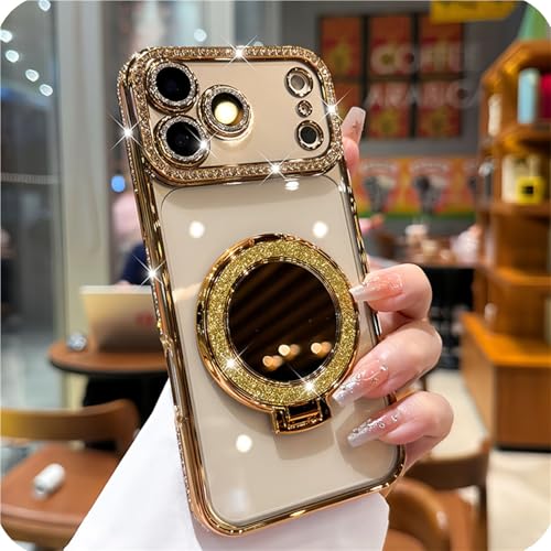Gowcxn �X�p�[�N�����O�_�C�������h ���f�B�[�X �X�}�z�P�[�X �~���[&�X�^���h�t�� iPhone 12/13/14/15/16/17 Pro Max�A17Air(13 Pro Max�A#10)�p