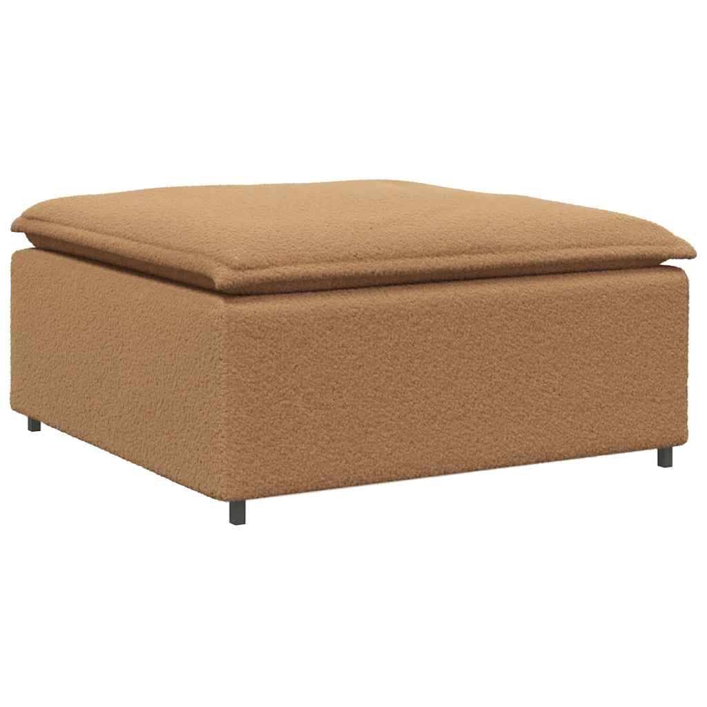 Modułowa sofa z podnóżkiem i poduszką w kolorze beżowym, elastyczny zestaw wypoczynkowy z funkcją spania i rozszerzeniem do salonu, lounge, kina domowego