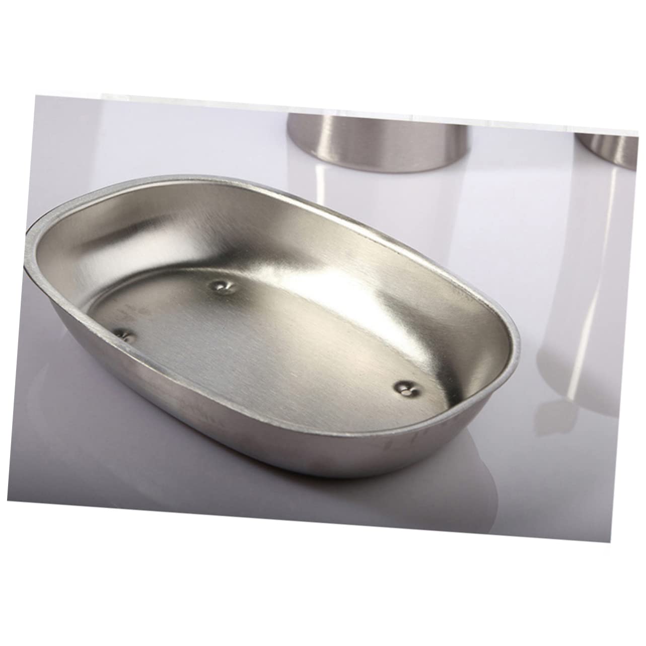 Zerodeko 3piezas Jabonera De Acero Inoxidable De Doble Capa Drenaje Soporte para Jabón Ovalado para Baño y Cocina Fácil De Limpiar