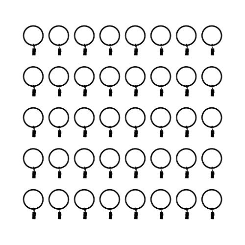 HXBG confezione da 40 anelli tenda clip Strong metal decorative Drapery finestra tenda con clip in acciaio INOX vintage, Diameter: 50mm