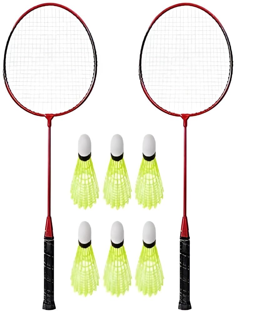 TS Playy Presents Aluminium Badminton-Racket, Set of 2 with Naylon Shuttles, 3 Pieces with Full-Cover Gift Pack (B094JQK9JK) Amazon Price History, Amazon Price Tracker