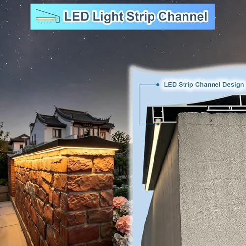 Cubierta de valla iluminada para decoración de patios modernos 4